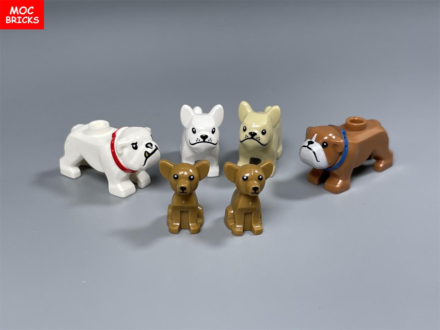 

Нетоксичные кубики Moc Серия Маленькие Собачки Чихуахуа Французский Бульдог Пудель Собранные Строительные Блоки Детские Игрушки Пластиковая Кукла