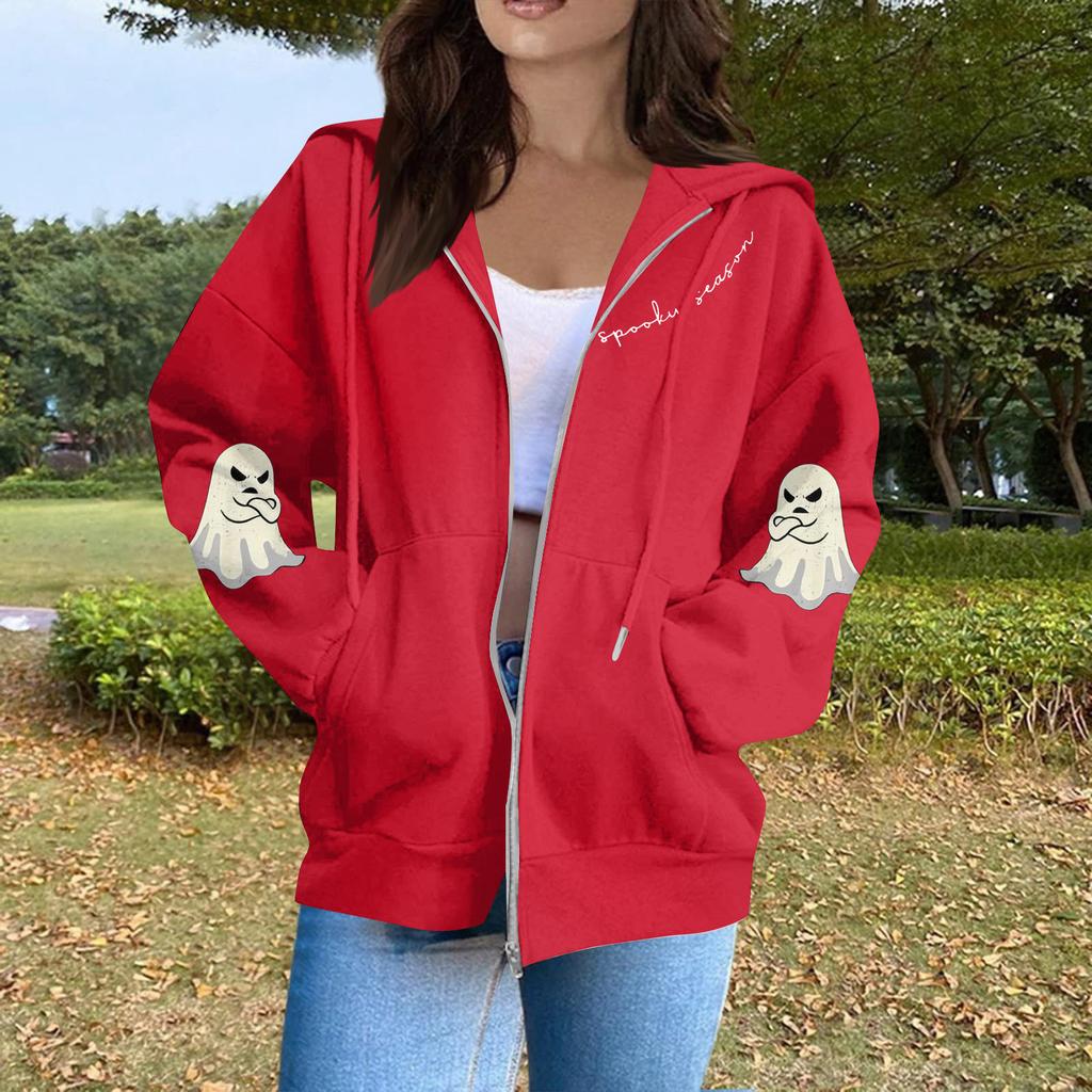 Women's Fashion Casual Long Sleeve Solid Color Hooded Sweatshirt Tops