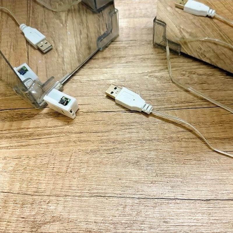 DIY Night Light Material Kit Cube Creative Plug in Night Lamp Art Aesthetic Bedside Lamp Butterfly Mood Light Bedroom Decor Gift