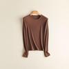 Women's Ribbed Knit Crew Neck Long Sleeve Top - Slimming & Versatile