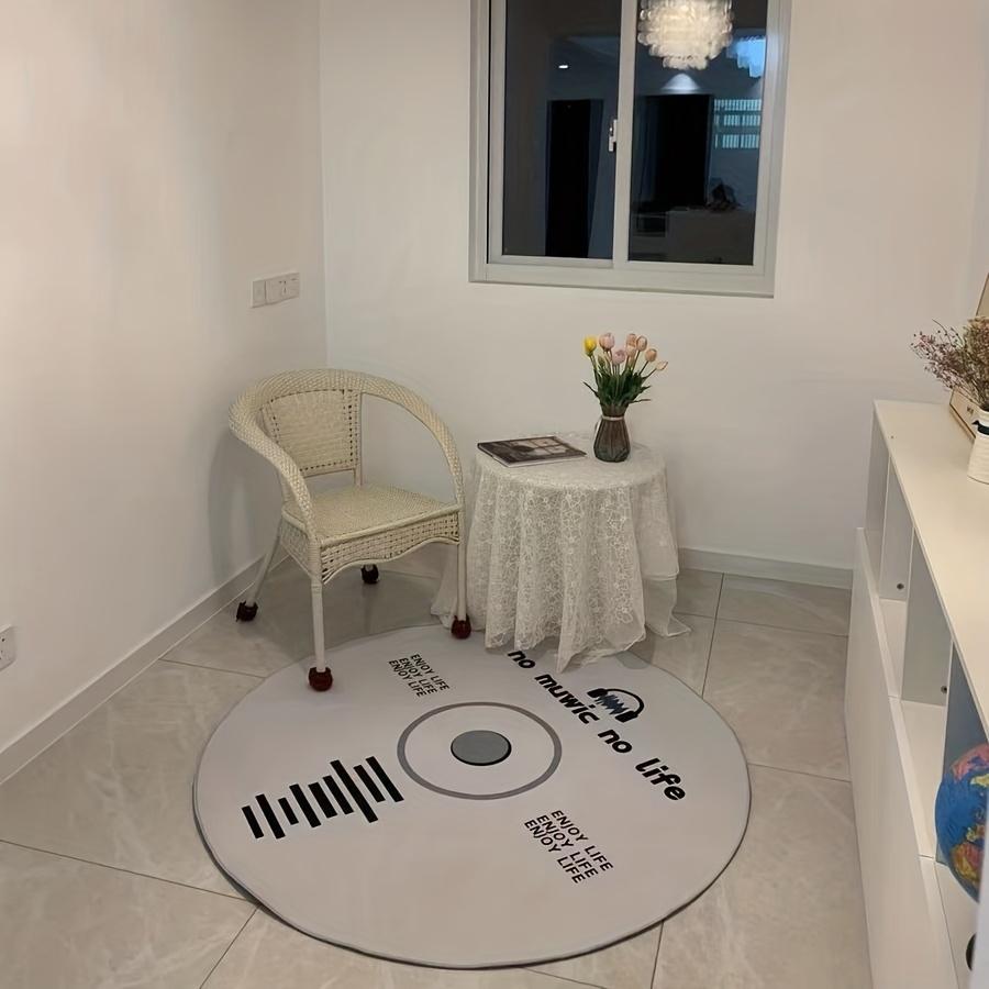 CD Carpet White Round Creative Floor Mat Full Body Mirror Carpet Large Area Rugs Living Room Carpet Rug For Bedroom Home