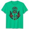 Scottish Tartan Unisex T Shirt Thistle Emblem Scotland Heritage Symbol Tee