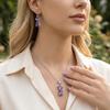 Trendy Crystal Pendant Necklace Zinc Zinc Alloy Cute Cat Jewelry Fashion Elegant Jewelry Sets  For Woman