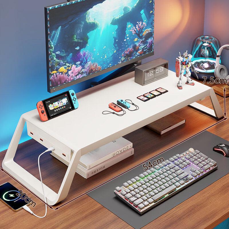 Ollymurs Monitor and Laptop Riser Stand with Side USB