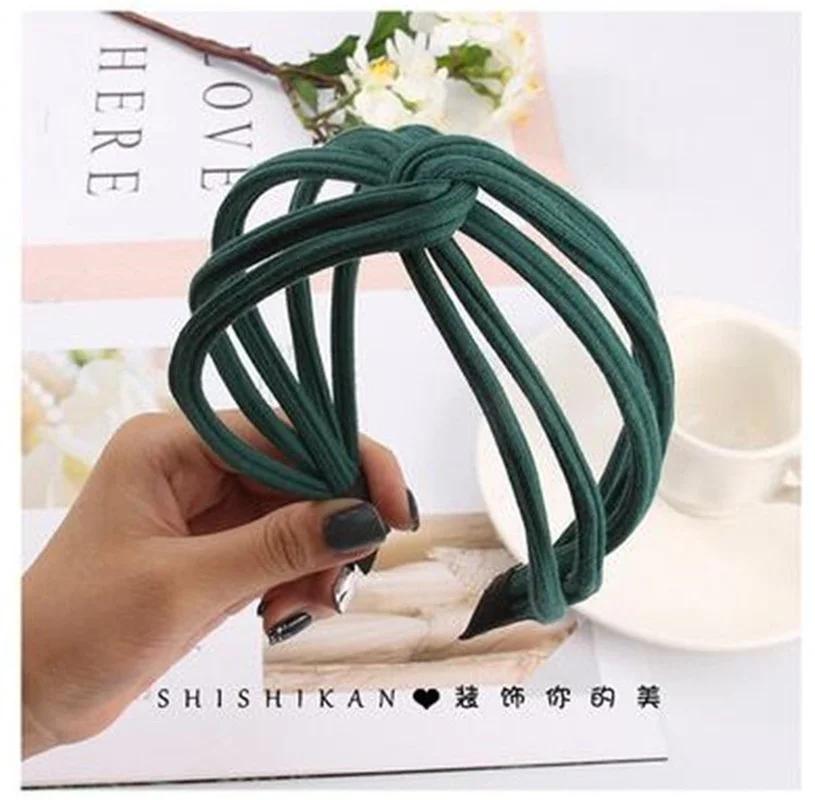 

Летняя мода широкая резинка для волос для женщин и девочек обручи для волос аксессуары для женщин головной убор головной убор мытье лица темно-зеленого