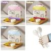 Englisch: Lebensmittelechte Kunststoff-Lunchbox für Kinder Mikrowellengeeignet Bento-Box Lebensmittelaufbewahrungsbehälter