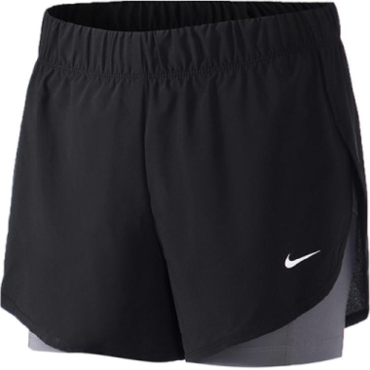 

Женские шорты для тренировок Nike Lightweight Quick-Dry, черные, серые, AR6354-013 XS