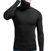 Camiseta Base para Hombre Color Sólido Cuello Alto Casual Alta Elasticidad Manga Larga Top de Otoño para Ropa Interior