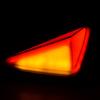 Pair Side Turn Light Triangle Signal Lamp Indicator Blinker DRL Flush Mount for Motorcycle Amber Red