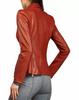 Leather Blazer Hot Slim fit Designer Brown New Women's Genuine Soft Lambskin