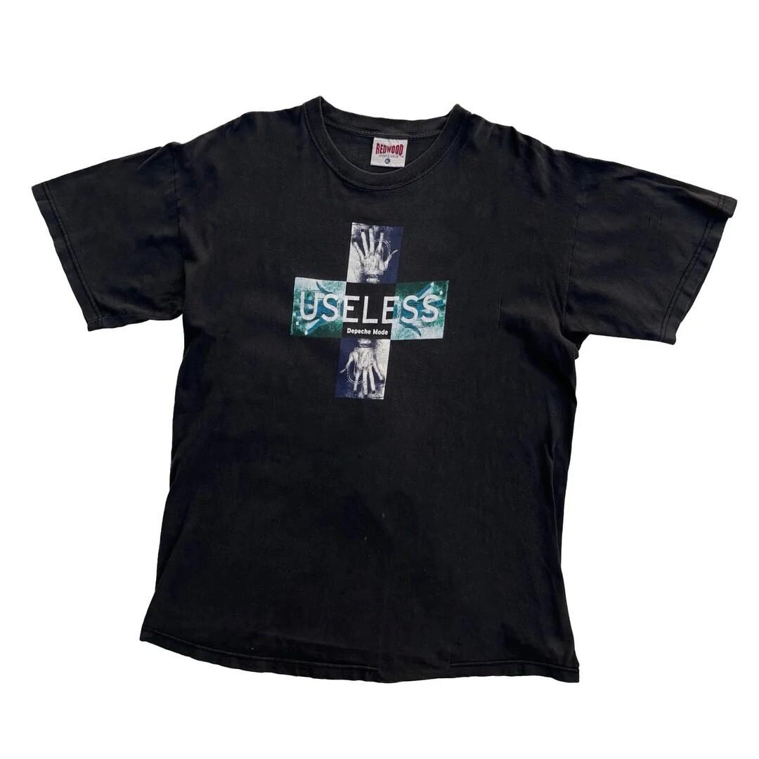 Depeche Mode 1997 90s Vintage Useless Band Concert Tour Rare Graphic Unisex T-Shirt M