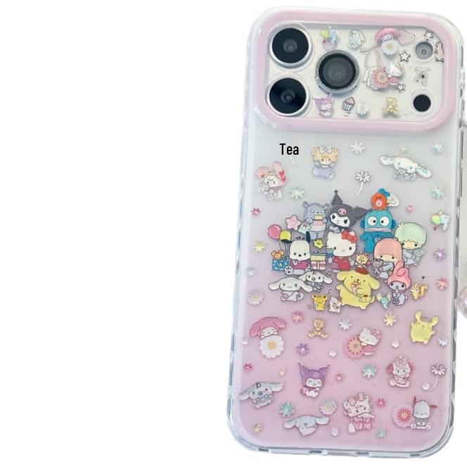 

Sanrio Cartoon Gold-Plated Drop-Proof Full Coverage Case for iPhone 15/17/16 PROMAX iPhone 17