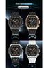 Sanda Dual-Movement Barrel Watch: Luminous Alarm, Large Dial, Multifunctional Student Watch.