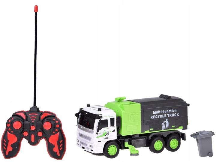 Auto Śmieciarka + Światło Autko Zdalnie Sterowane Pilotem Rc0684
