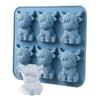 Mini Highland Beef Ice Mold 6 Cavity Cow Shaped Chilling Cube Making Tool For Cocktails Whiskey Drinks Supplies Ice Making Mold