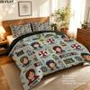 Resident Evil Pattern Bedding Quilt Set Quilt Cover Pillowcase Home Birthday Gift(1 * duvet cover + 2 * pillowcase, without core)