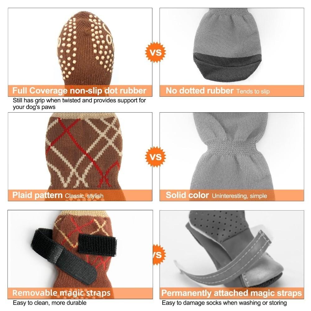 4pcs/lot Paw Protection Pet Paw Protector Adjustable Dog Foot Covers  Small Medium Large Dogs