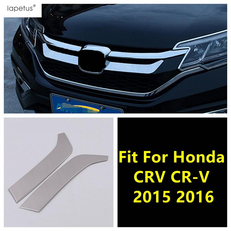 

Для Honda CRV CR-V 2015 2016 Автомобиль Передняя Центральная Решетка Решетки Полоса Декоративная Накладка Отделка ABS Хром Аксессуары Комплект Внешнего Тюнинга