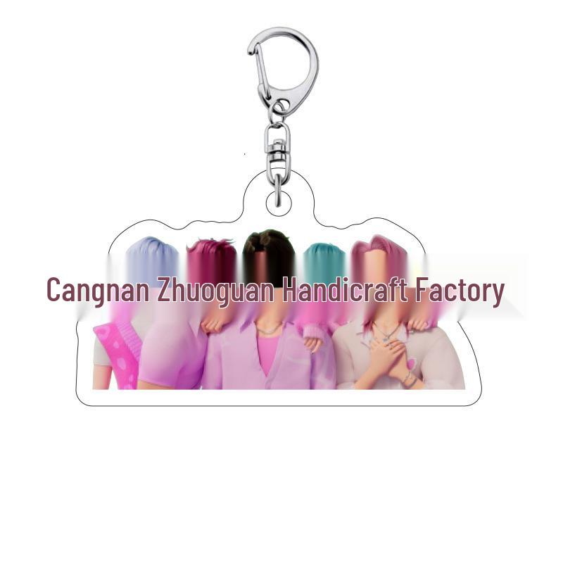 Kpop Demon Hunter Girl Group Keychain: Lumi, Zoe, Mira & Qin Yu Cute Acrylic Schoolbag Pendant