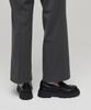 MUSINSA STANDARD WOMAN Women'S Heavyweight Fleece-Lined Straight Hidden Elastic Waist Slacks [Medium Gray]