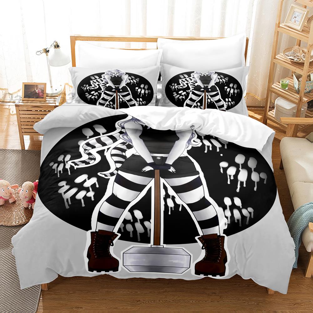 Creepypasta Bedding Set Single Twin Full Queen King Size Bed Set Adult Kid Bedroom Duvet Cover Sets 3D Print Anime Bed Sheet Set