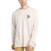 Vans Logo Print Crew Neck Long Sleeve T-Shirt Unisex Tops Beige VN0A7YJK2N1