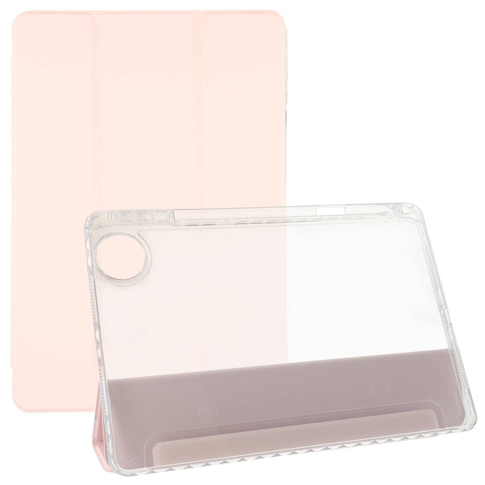 

For Honor Pad 10 Case Tri-Fold Stand Leather + TPU + Acrylic Clear Back Tablet Cover C