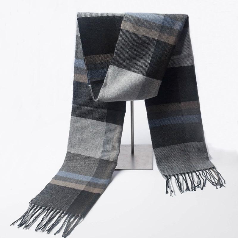 Men's Autumn & Winter Imitation Cashmere Plaid Scarf & Shawl