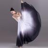 Gradient Color Dance Training Skirt 720 Degree Big Swing Classical Dance Skirt Wrap Style Flowing Chiffon