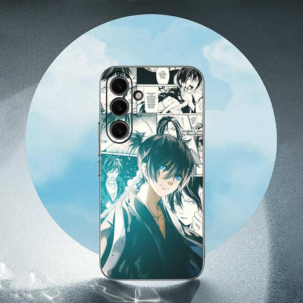 Japanese Yato Noragami Anime Art Luxury Black Phone Case For Samsung Galaxy S23 S24 S25 Ultra S22 Plus S21
