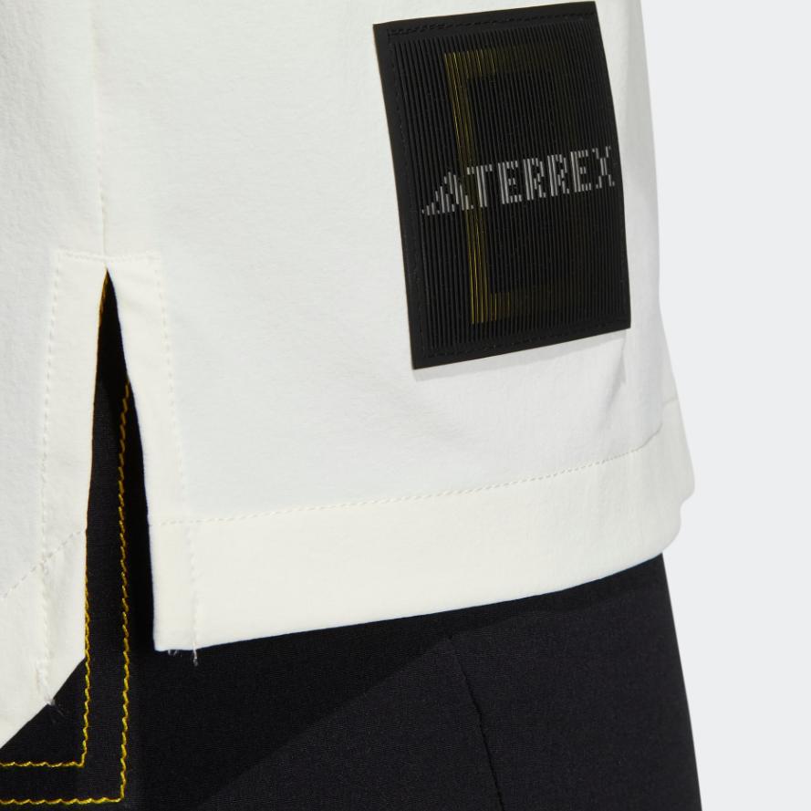 Adidas X National Geographic Collaboration Outdoor Sports Letter Print Long Sleeve Shirt Women shirts Jade-White IC1995