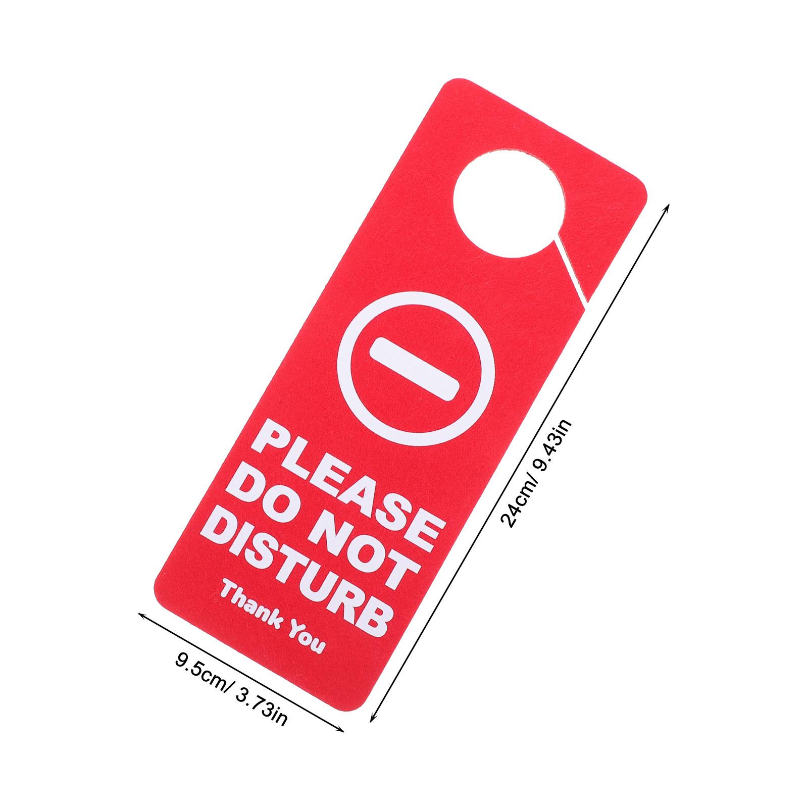 

4Pcs Felt Door Knob Hanging Sign Do Not Disturb and Please Knock Door Hanger for Online Classes Meetings Remote Work Dorm Room