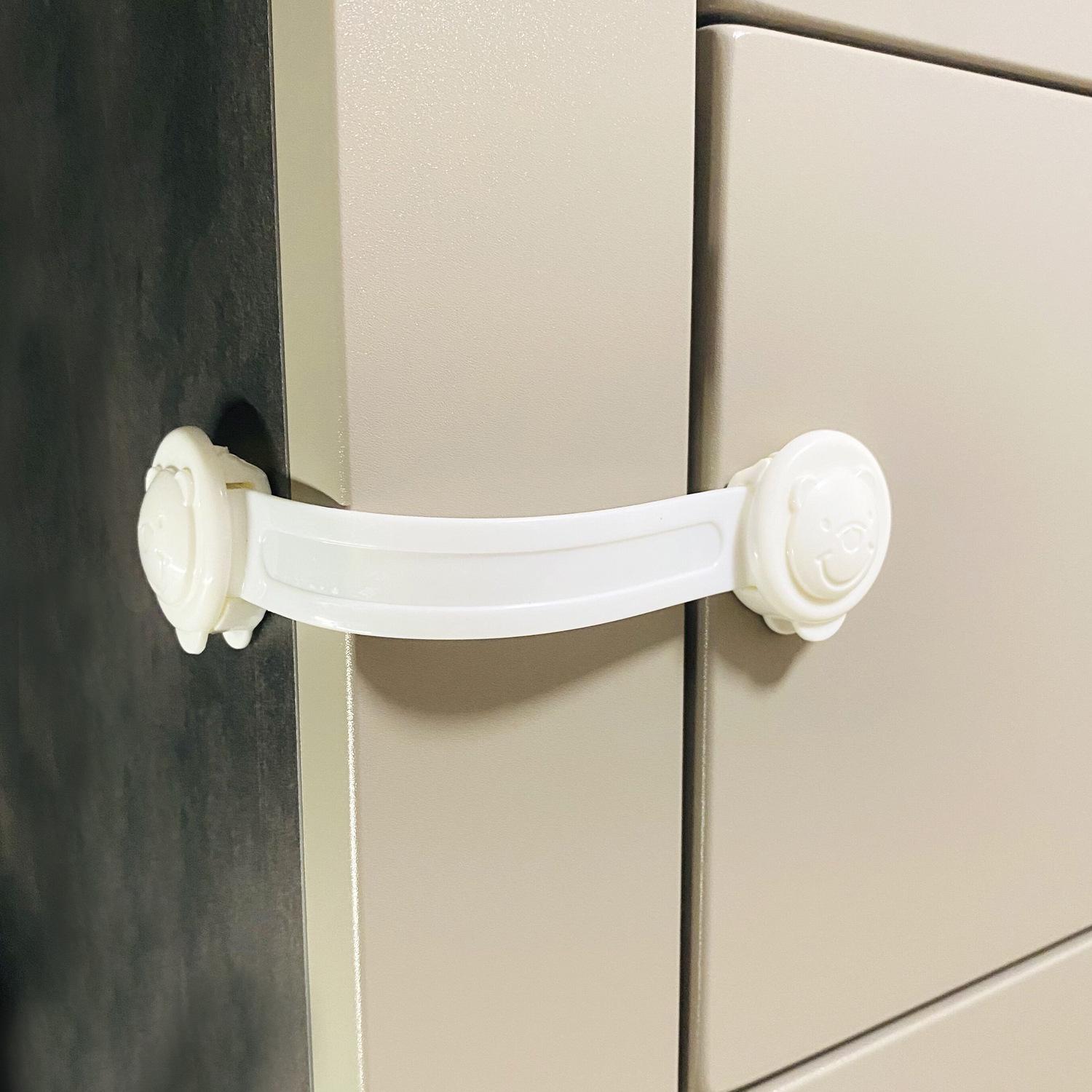 

Child Safety Cabinet & Drawer Lock - Anti-Pinch, Transparent, 90° Angle for Infants & Toddlers Single Pack