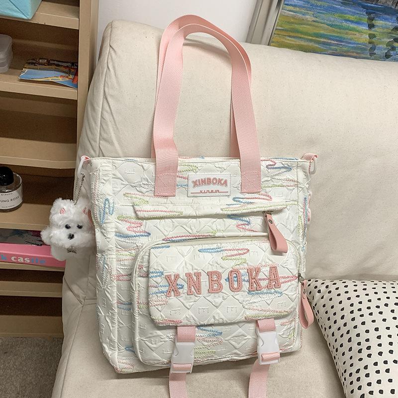 School bag for children, primary school students and girls, high-value two-piece set, large-capacity backpack, fashionable backpack bag.