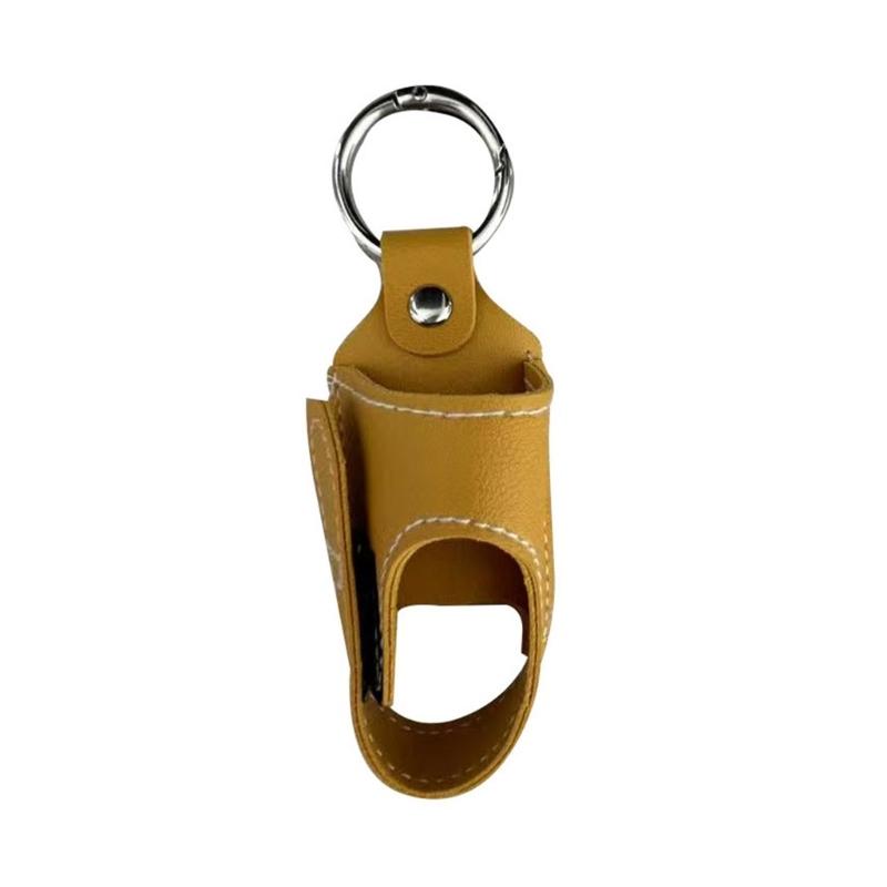 Convenient PU Leather Inhaler Travel Case Portable Holder for Daily Use and Indoor Activities with Metal Buckle