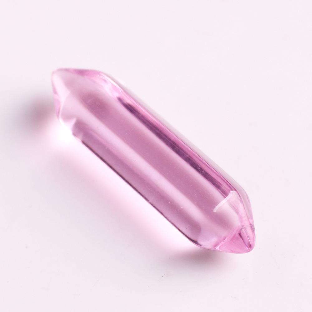 32x8mm Natural Crystal Hexagonal Bullet Pendant for Yoga Necklace