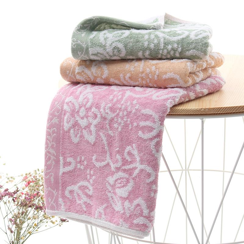 Serviette pour enfants en fibre de bambou non torsadée Jacquard Serviette de toilette pour le visage absorbante et douce pour enfants