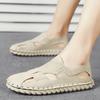Mode Strandurlaub Herren Sandalen Echtes Leder Rindsleder Gladiator Römer Herren Fahrsandalen Outdoor Weich Waten Wanderschuhe Sandalen
