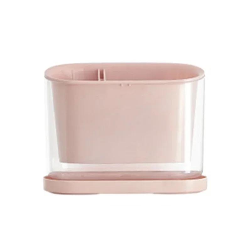 

Новый креативный держатель для ножей, ложек, палочек для еды, вилок, большой вместимости, сушилки, бытовая посуда, кухонная стойка для хранения розовый