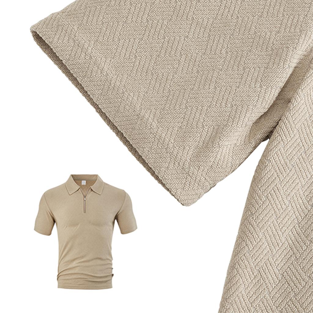 Men'S Color Casual Short Sleeved Pants Two-Piece Fashionable Set