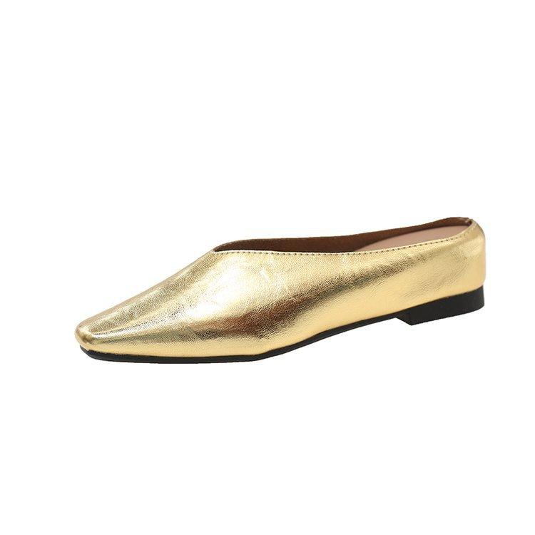 Baotou Half Slippers Women's Outer Wear 2025 New Korean Version Gentle Fairy Soft Flat Casual One-pedal Muller Shoes