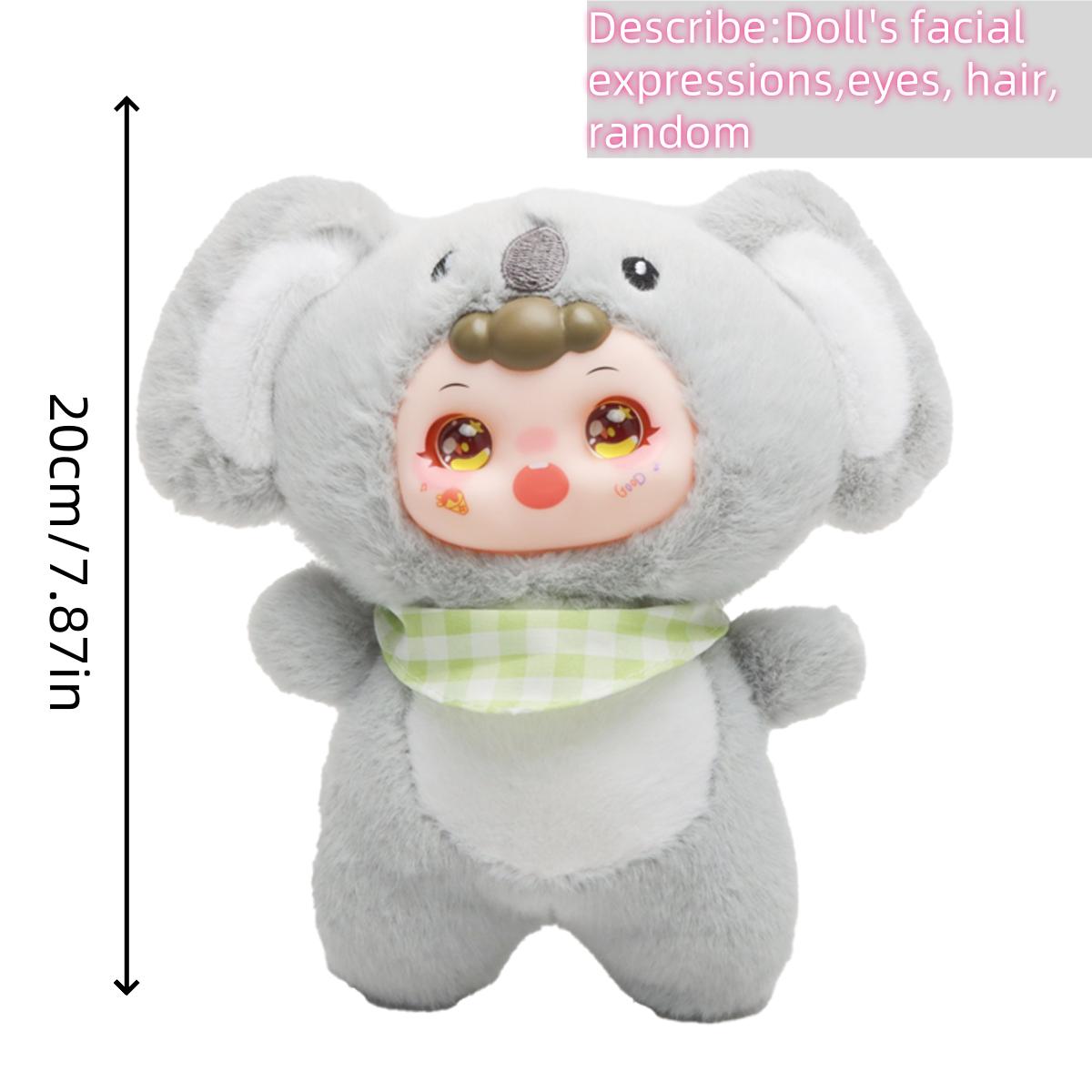 

Cute Random Face Plush Toy Fairy Tale Princess Rabbit Koala Soft Animal Gift for Kids Birthday Christmas