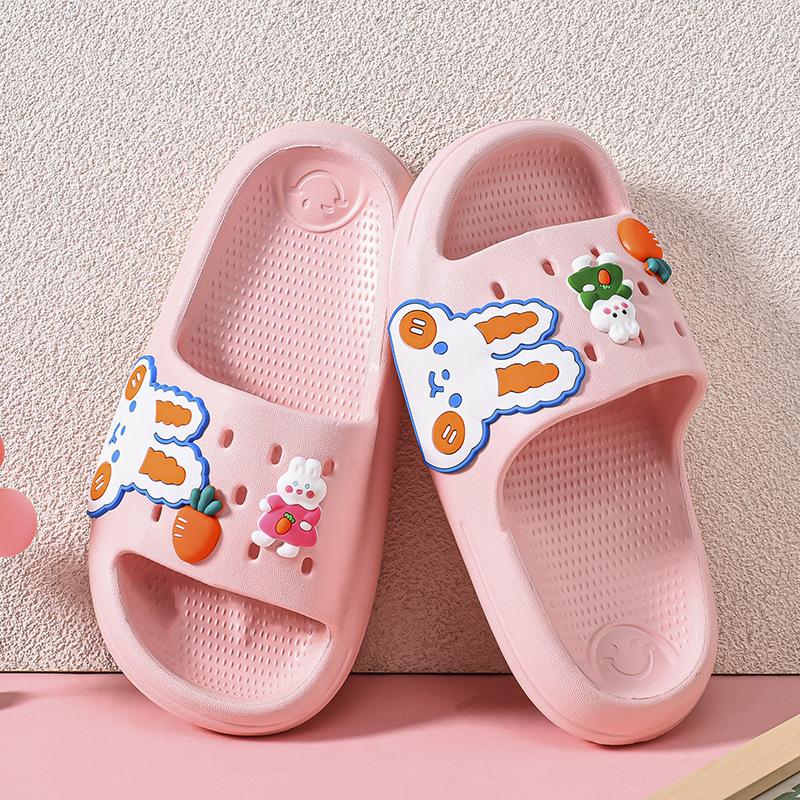 

Fashionable Cozy And Childrens Slippers Soft Nonslip Eva House Shoes With Adorable Cartoon Patterns Perfect For Boys And Girls Pink Rabbit,40-41