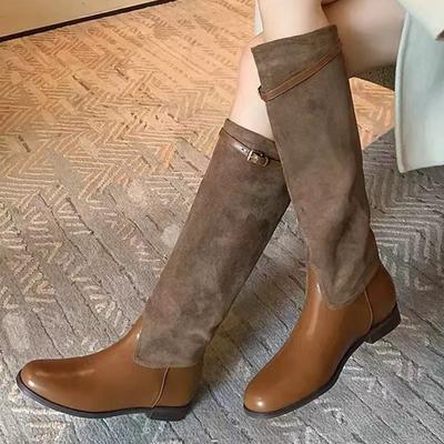 Women Knee High Flats Motorcycle Boots Designer Retro Shoes New Brand Winter 2026 Chelsea Boots Walking Gladiator Ladies Zapatos