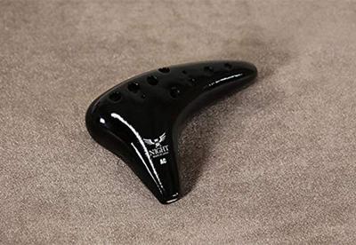 NIGHT Classic Series ACB Alto Black Ocarina, C, (Case Included)