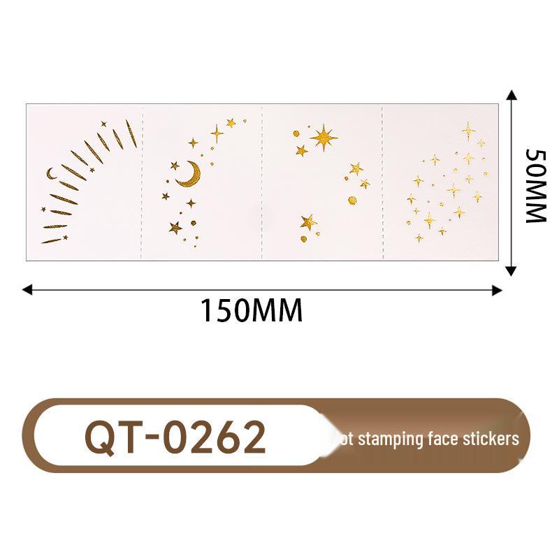 Waterproof Metallic Eye Tattoo Stickers - Realistic & Long-lasting for Party Makeup