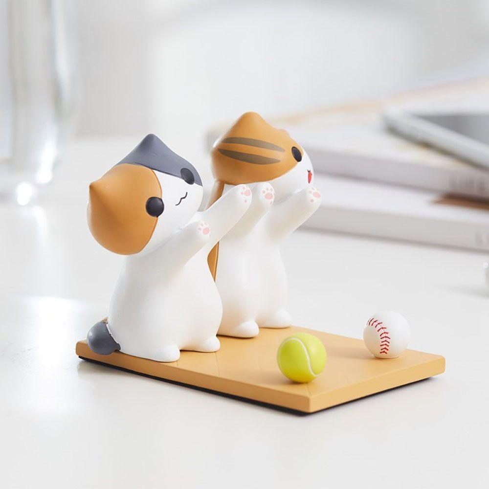Figurine Model Doll ornaments Cute Cat Action Figures Phone Holder Cat Desk Holder Lazy Holder