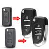 KEYYOU Modified Filp Remote Key 433MHz ASK FSK For Citroen C1 C2 C3 C4 Berlingo Picasso For Peugeot 207 307 ID46 CE0536 CE0523