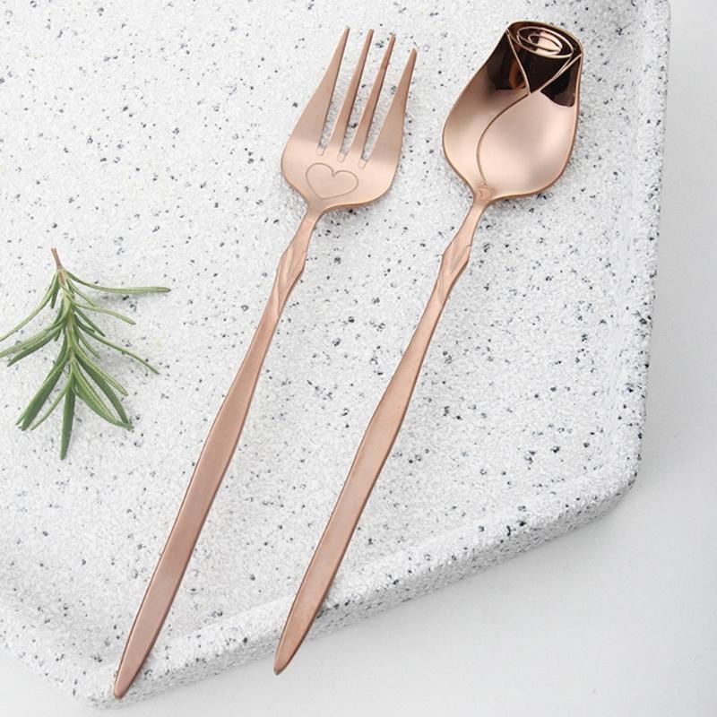 Stainless Steel Coffee Spoon Long-handled Ice-Tea Spoon Long Handle Fruit Fork Tableware Eating Utensils Dishwasher Safe