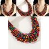 Creative Colored Wooden Bead Woven Necklace Neck Accessories For Casual Daily Use